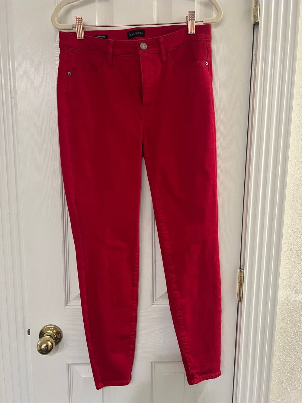 Talbots Women's Bright Red Skinny Jeans